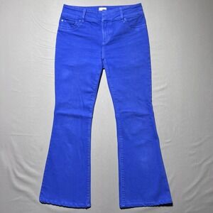 Alice + Olivia‎ Jeans Womens 29 Low Rise Stacey Bell Flare Royalty Blue Stretch